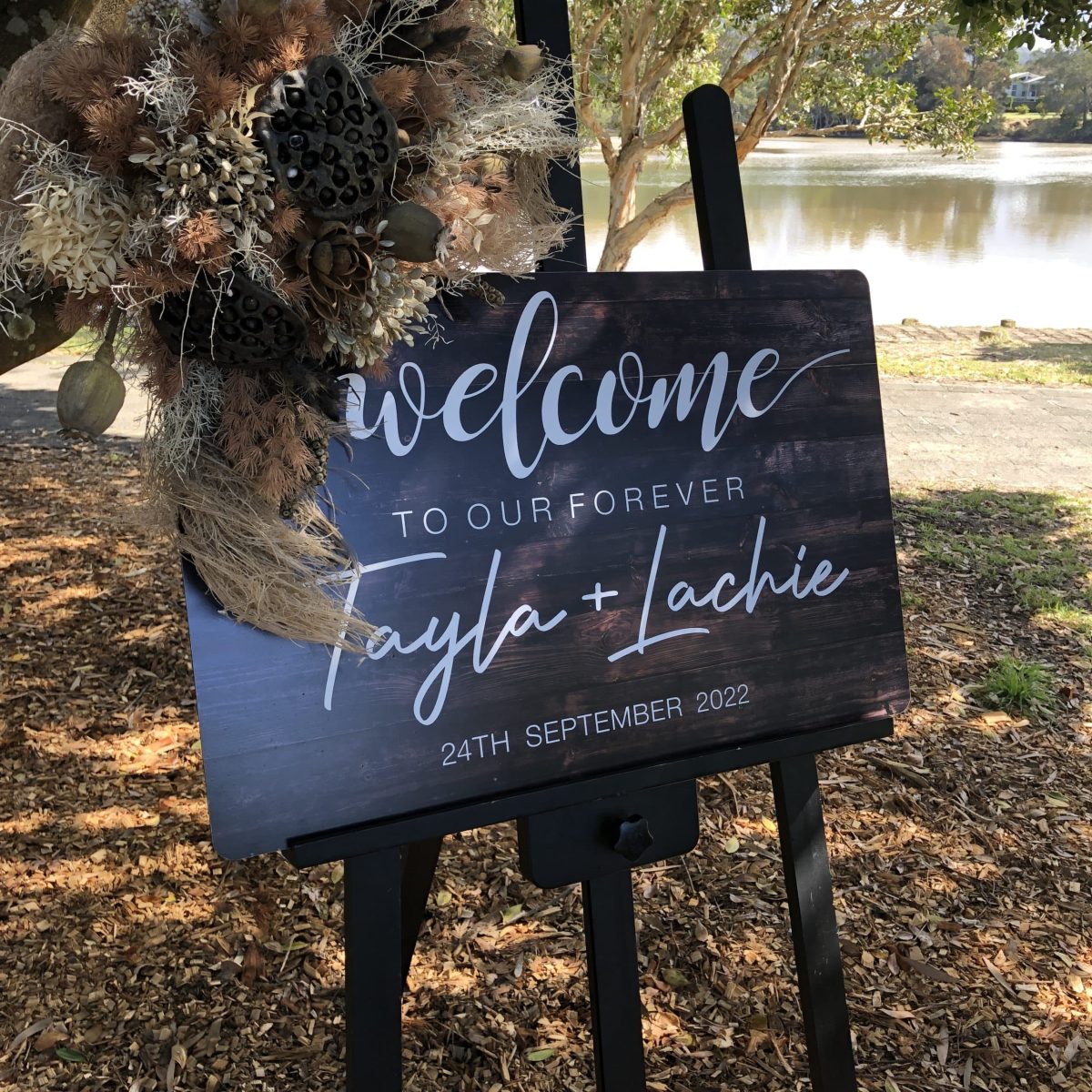 Rustic Timber Printed Welcome Sign - Image 7