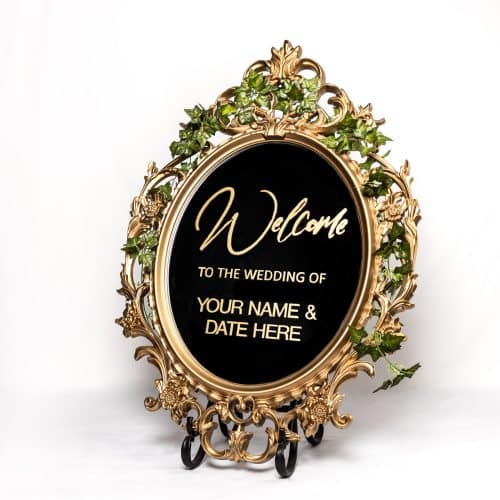 Welcome Gold Mirror Hire