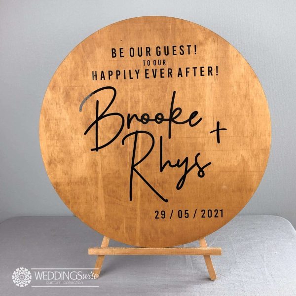 Be Our Guest Timber Welcome Sign