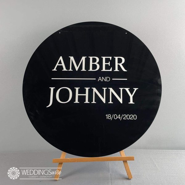 Modern Acrylic Welcome Sign with Vinyl Lettering