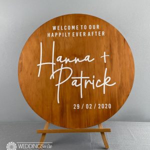 Happily Ever After Timber Welcome Sign