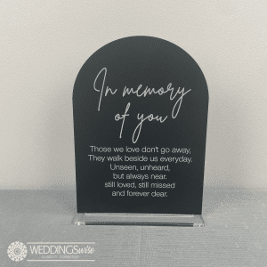 In Memory Of You Acrylic Arch Table Sign