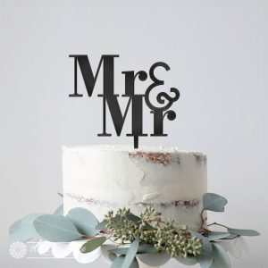 MR & MR Cake Topper