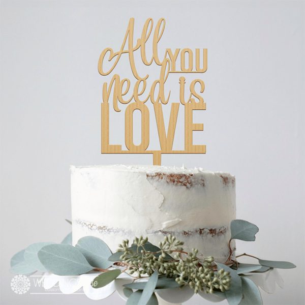 All You Need is Love Cake Topper