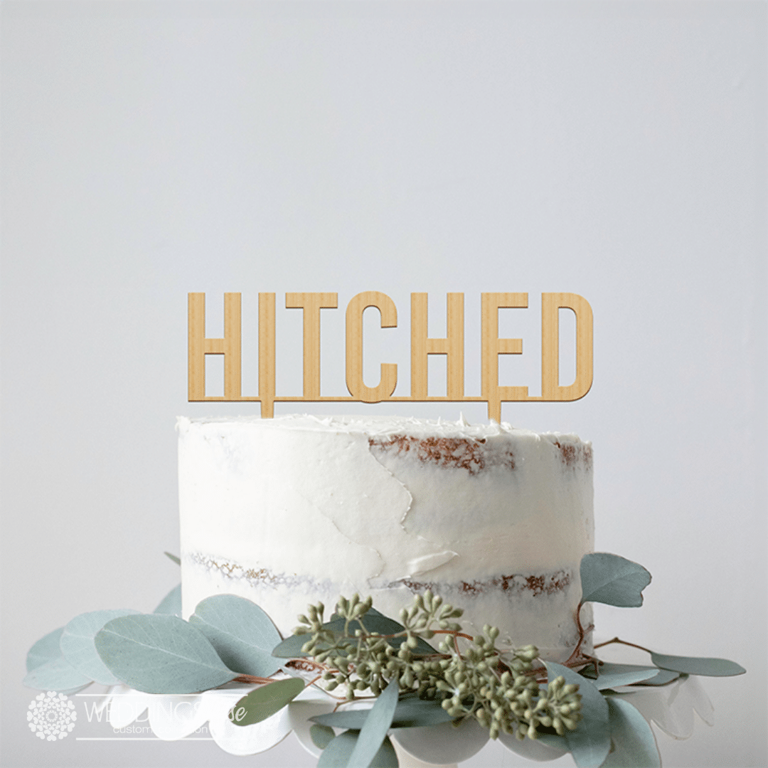 Hitched Cake topper