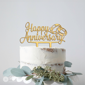 Happy Anniversary Cake Topper