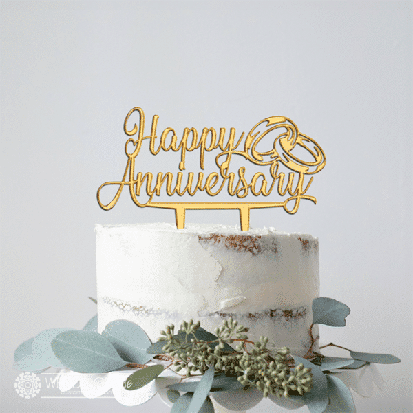 Happy Anniversary Cake Topper