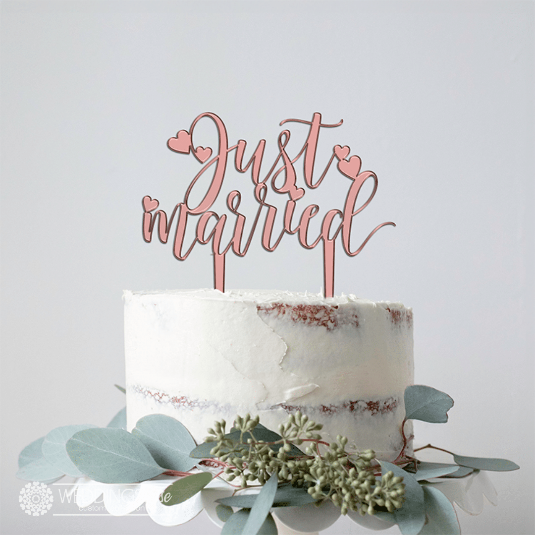 Just Married Cake Topper