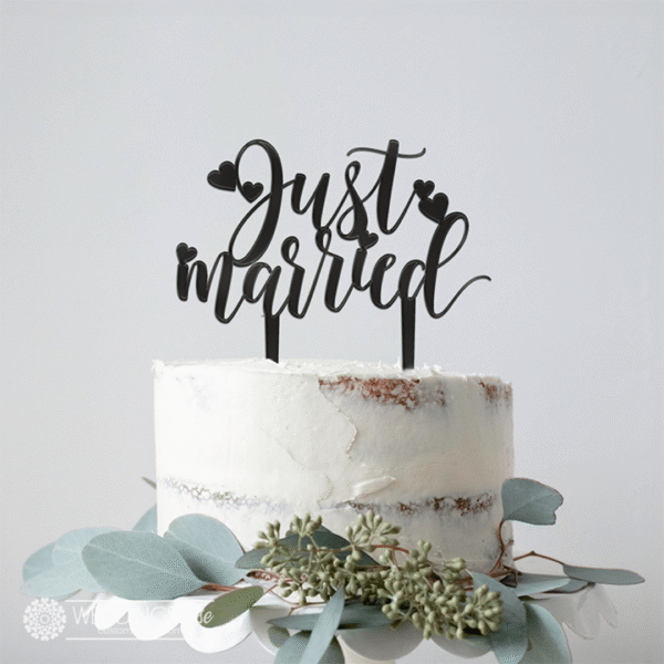 Just Married Cake Topper