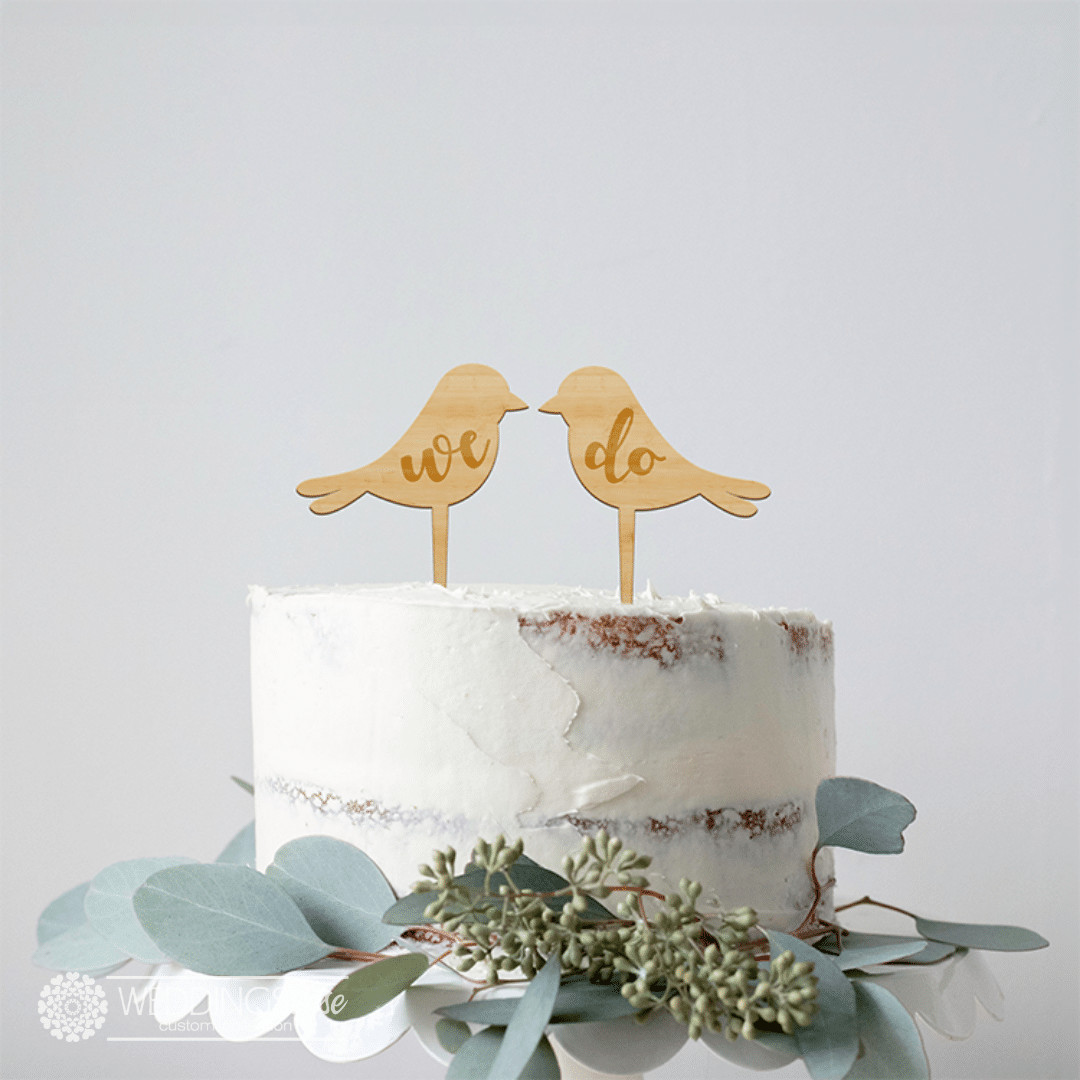 We Do Love Birds Cake Topper