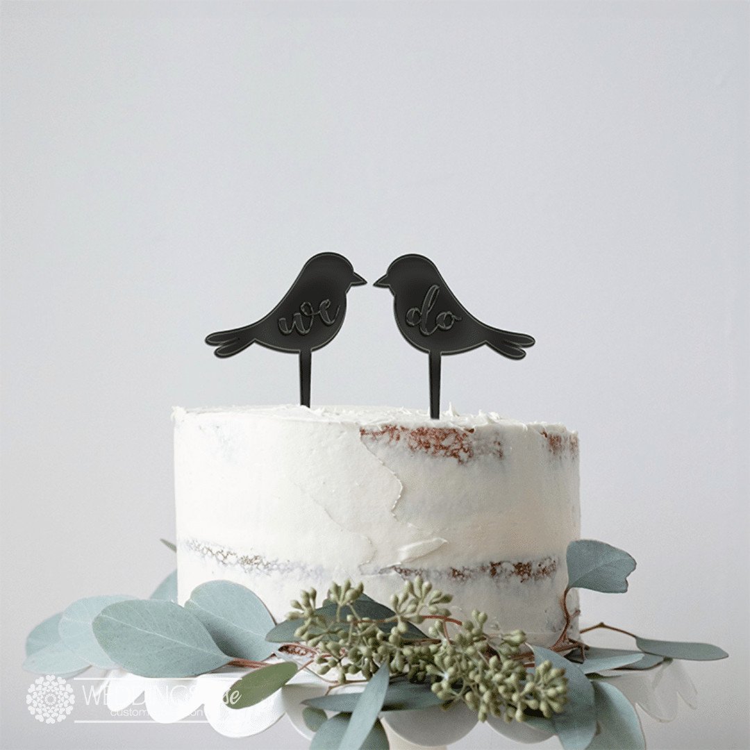 We Do Love Birds Cake Topper