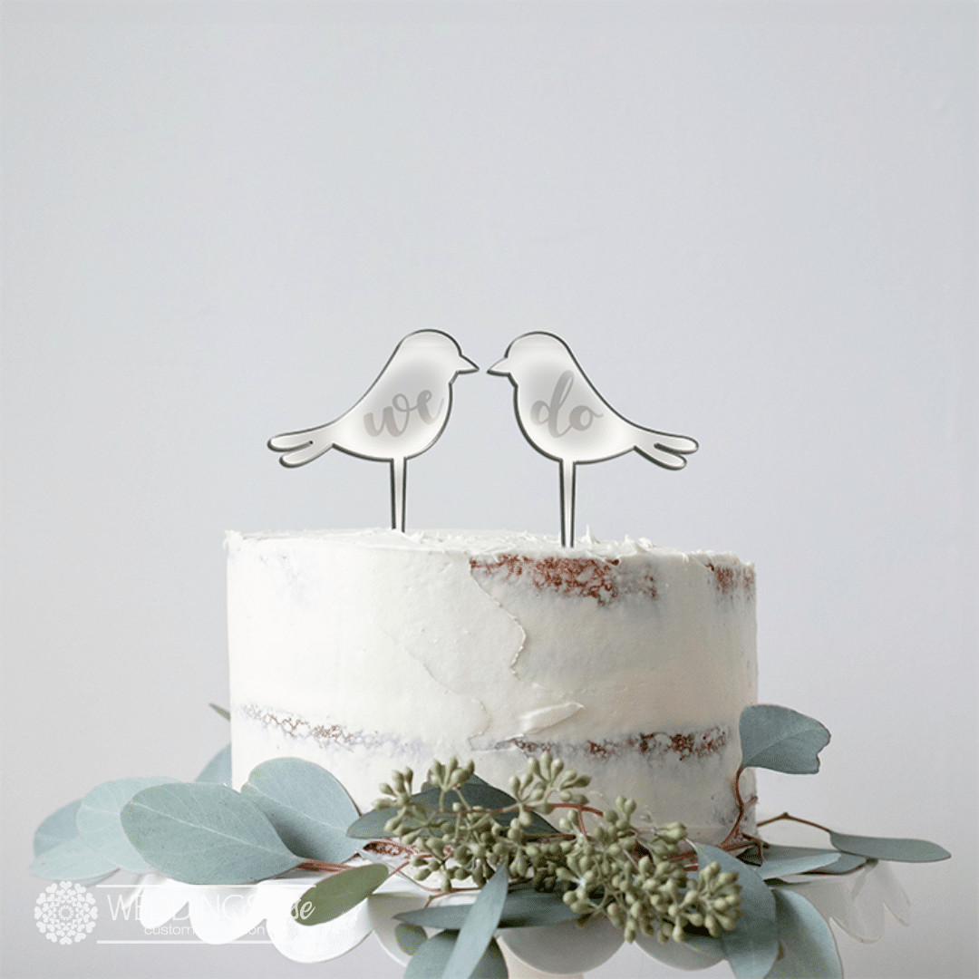 We Do Love Birds Cake Topper