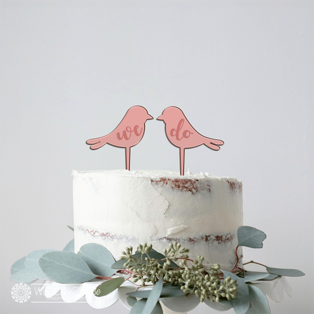 We Do Love Birds Cake Topper