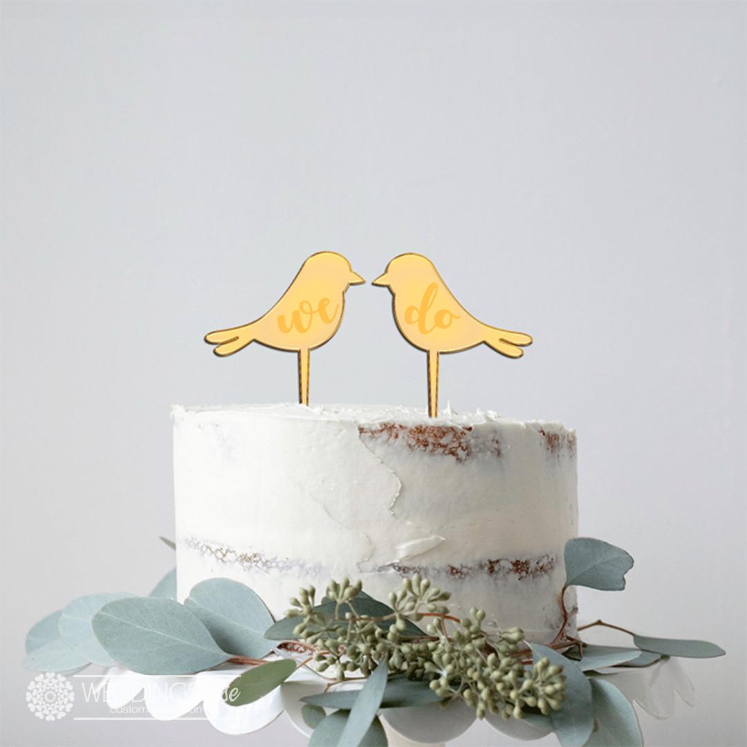 We Do Love Birds Cake Topper