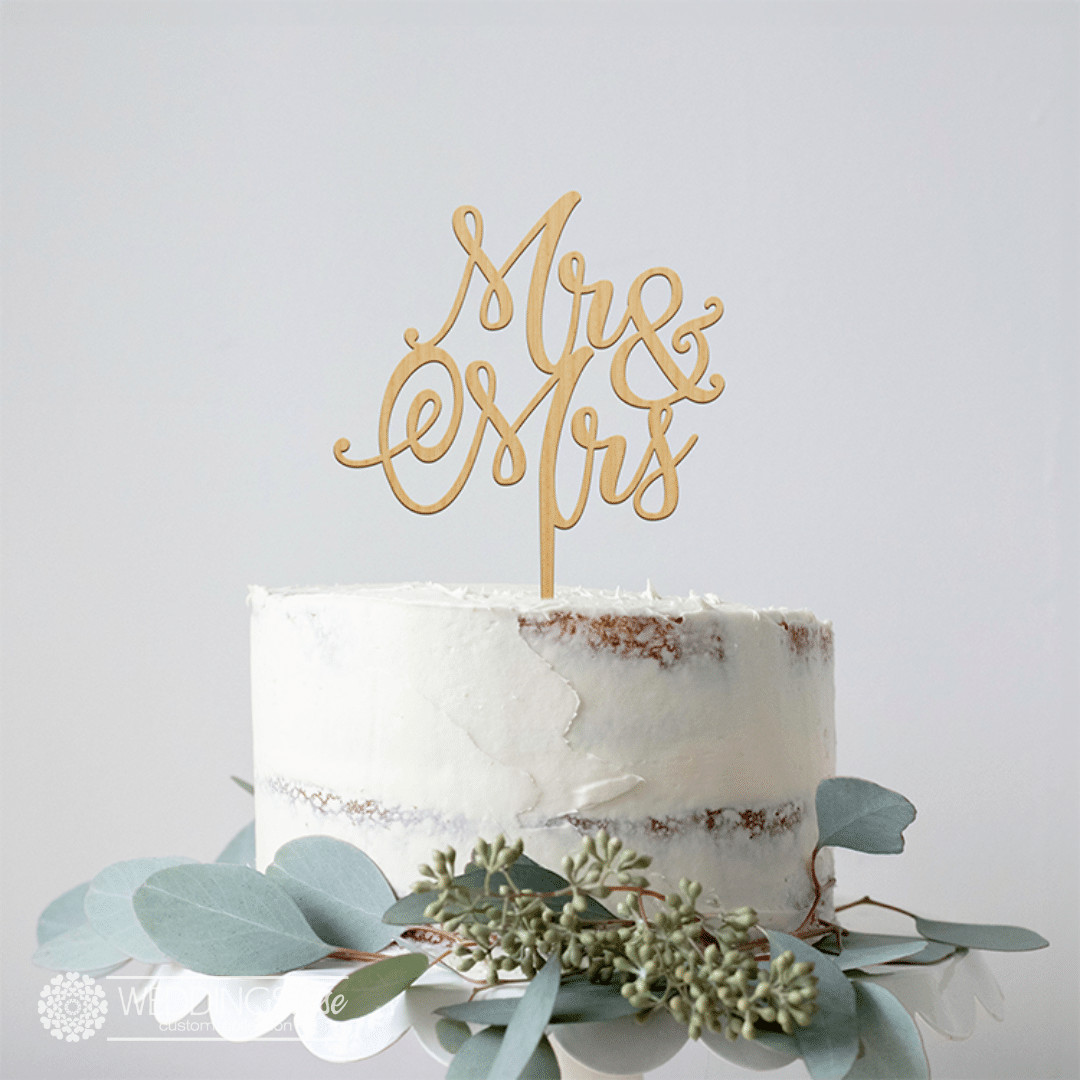 Mr & Mrs Cake Topper