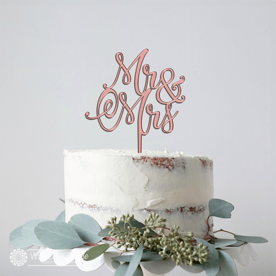 Mr & Mrs Cake Topper