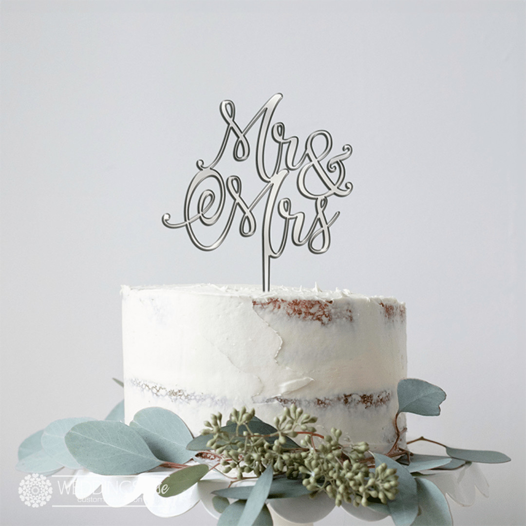 Mr & Mrs Cake Topper