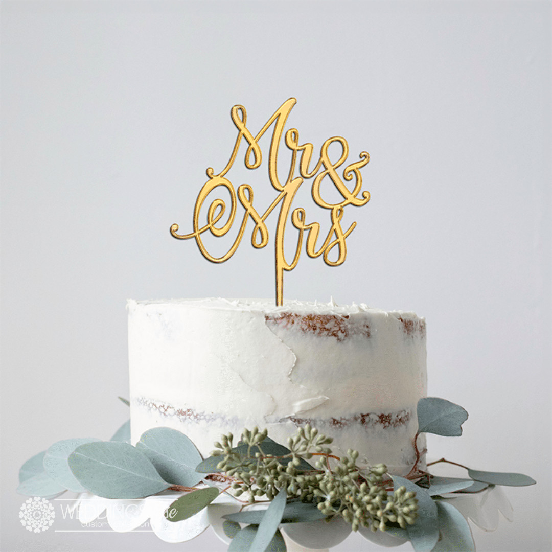 Mr & Mrs Cake Topper