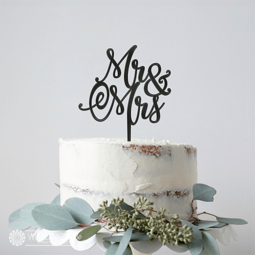 Mr & Mrs Cake Topper