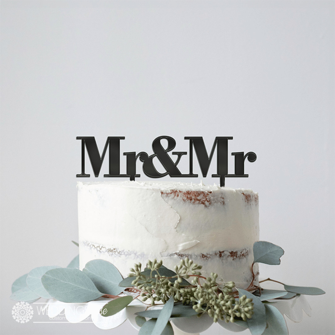 Mr & Mr Inline Cake Topper