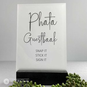 Photo Guestbook Acrylic Table Sign
