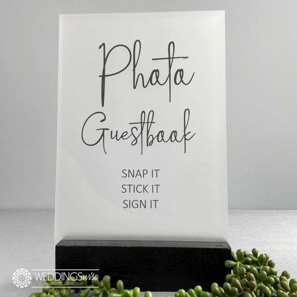Photo Guestbook Acrylic Table Sign