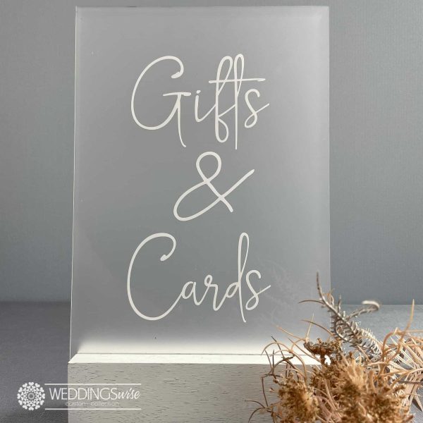 Gifts & Cards Acrylic Table Sign