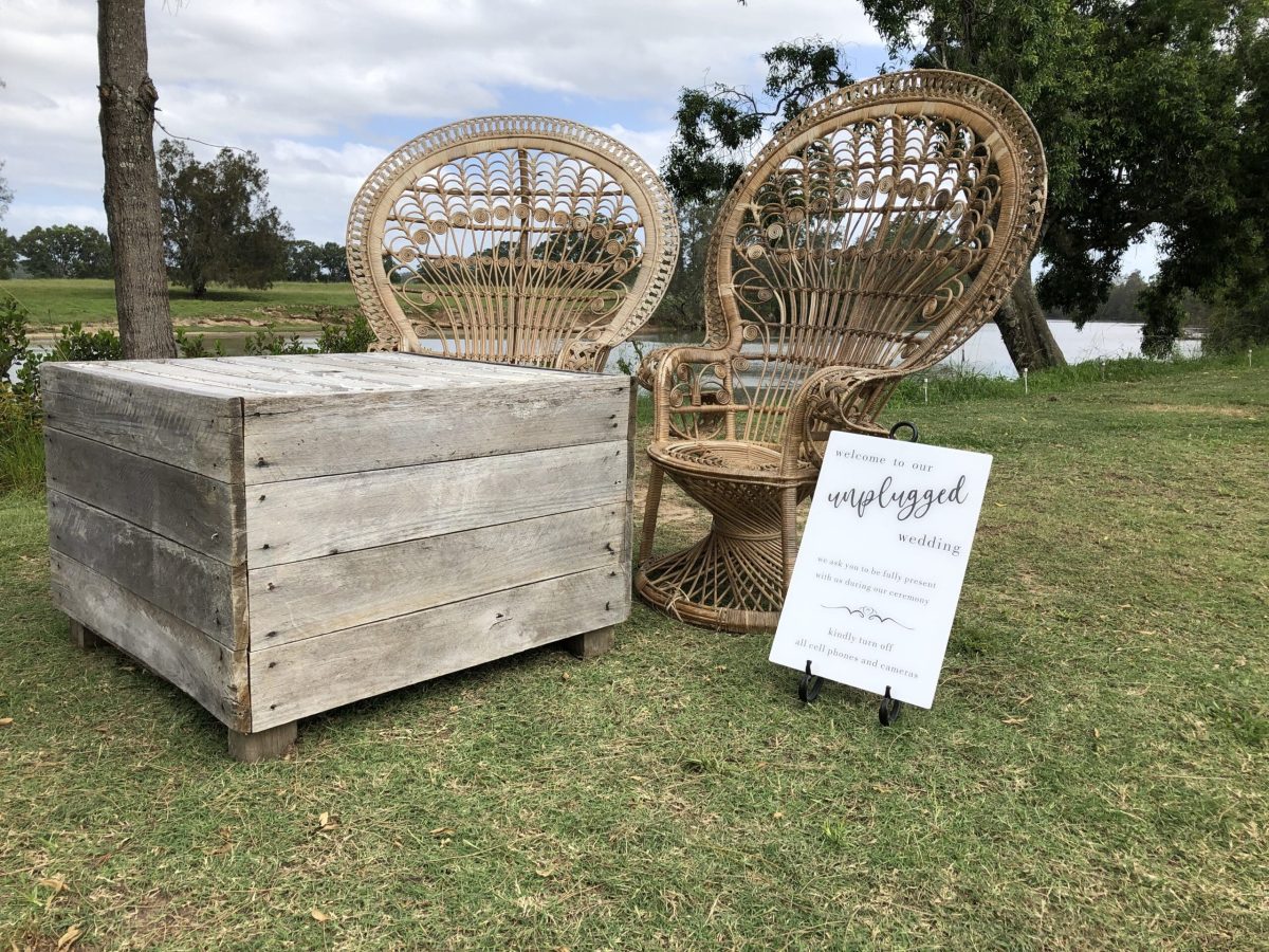 Black and White Printed Acrylic Unplugged Sign - Image 3