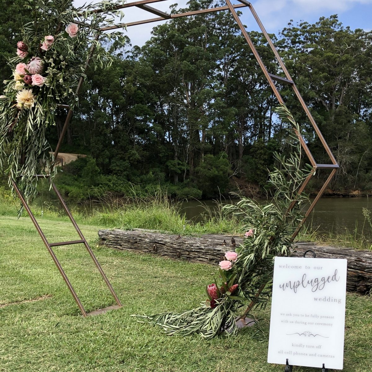 Black and White Printed Acrylic Unplugged Sign - Image 4