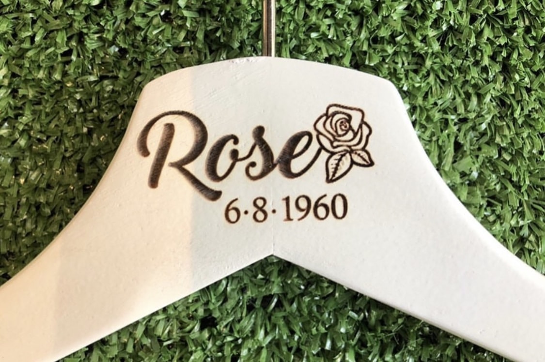 "Custom Occasion" Laser Engraved Coat Hanger- Personlised Gift Hanger - Image 2