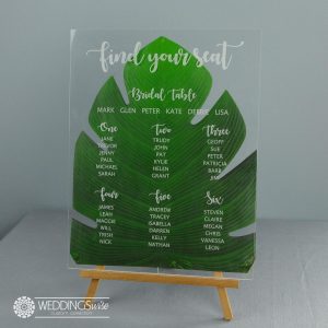 Clear Acrylic Seating Chart