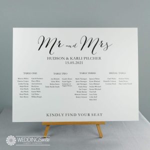 Mr & Mrs PVC Seating Chart