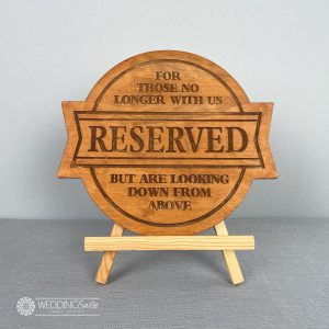 Stained Timber Reserved Sign