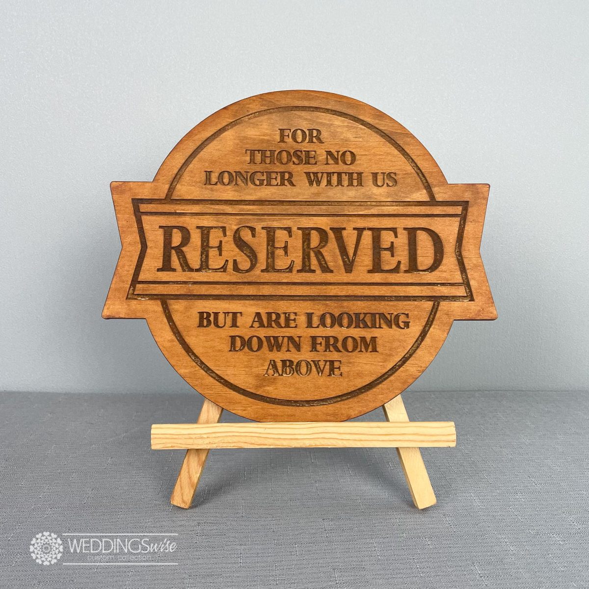 Stained Timber Reserved Sign