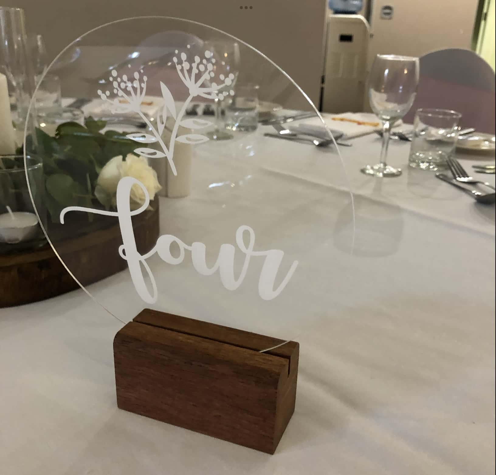 Acrylic Table Number Disks - Image 5