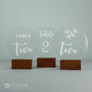 Acrylic Table Number Disks