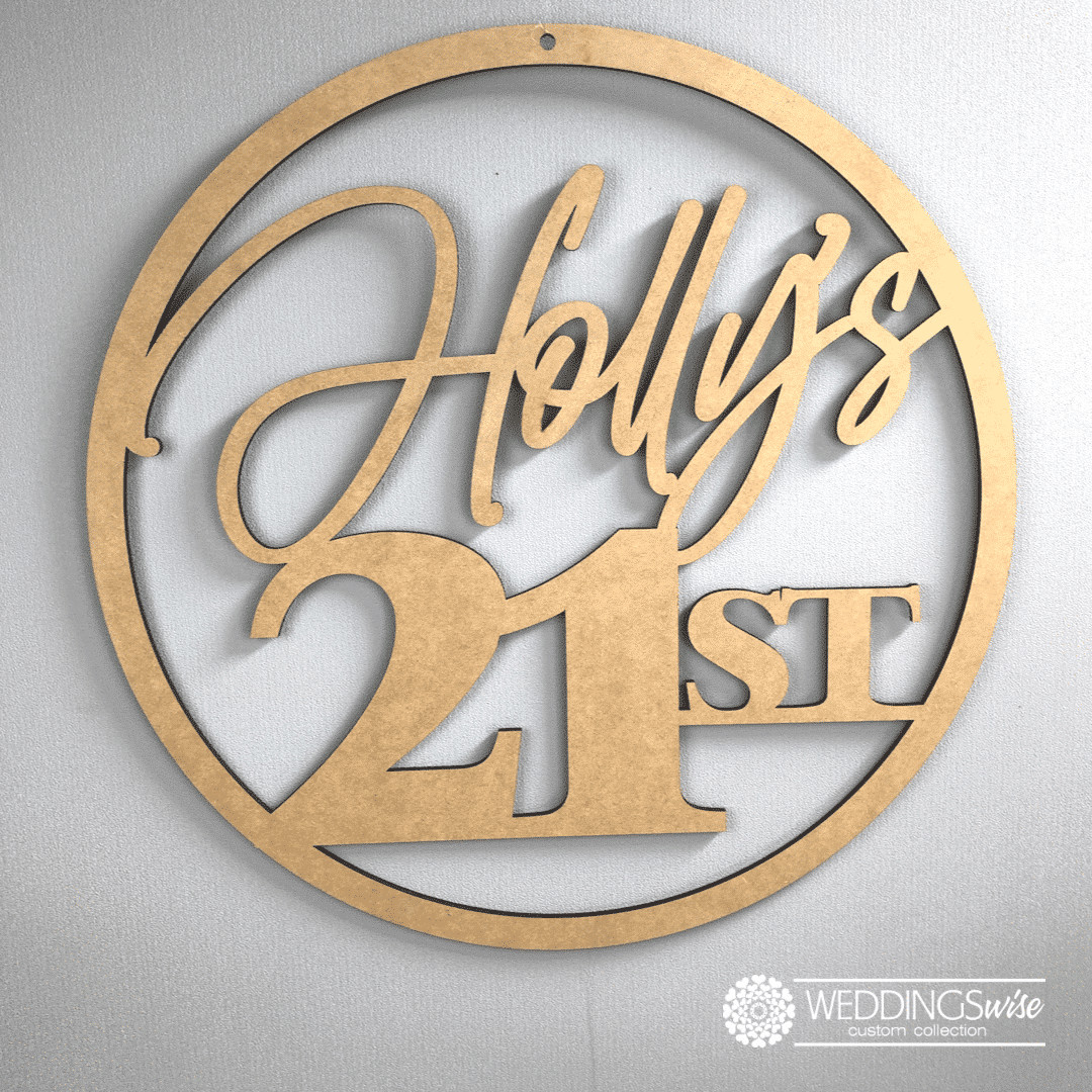 21st Birthday Personalised Word Ring - Image 2