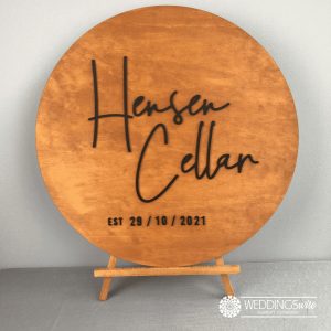 Family Wine Cellar 3D Timber Sign