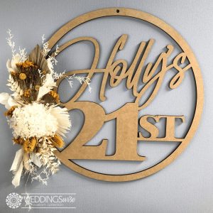 21st Birthday Personalised Word Ring