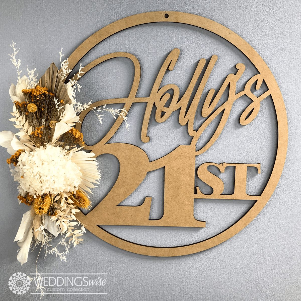 21st Birthday Personalised Word Ring