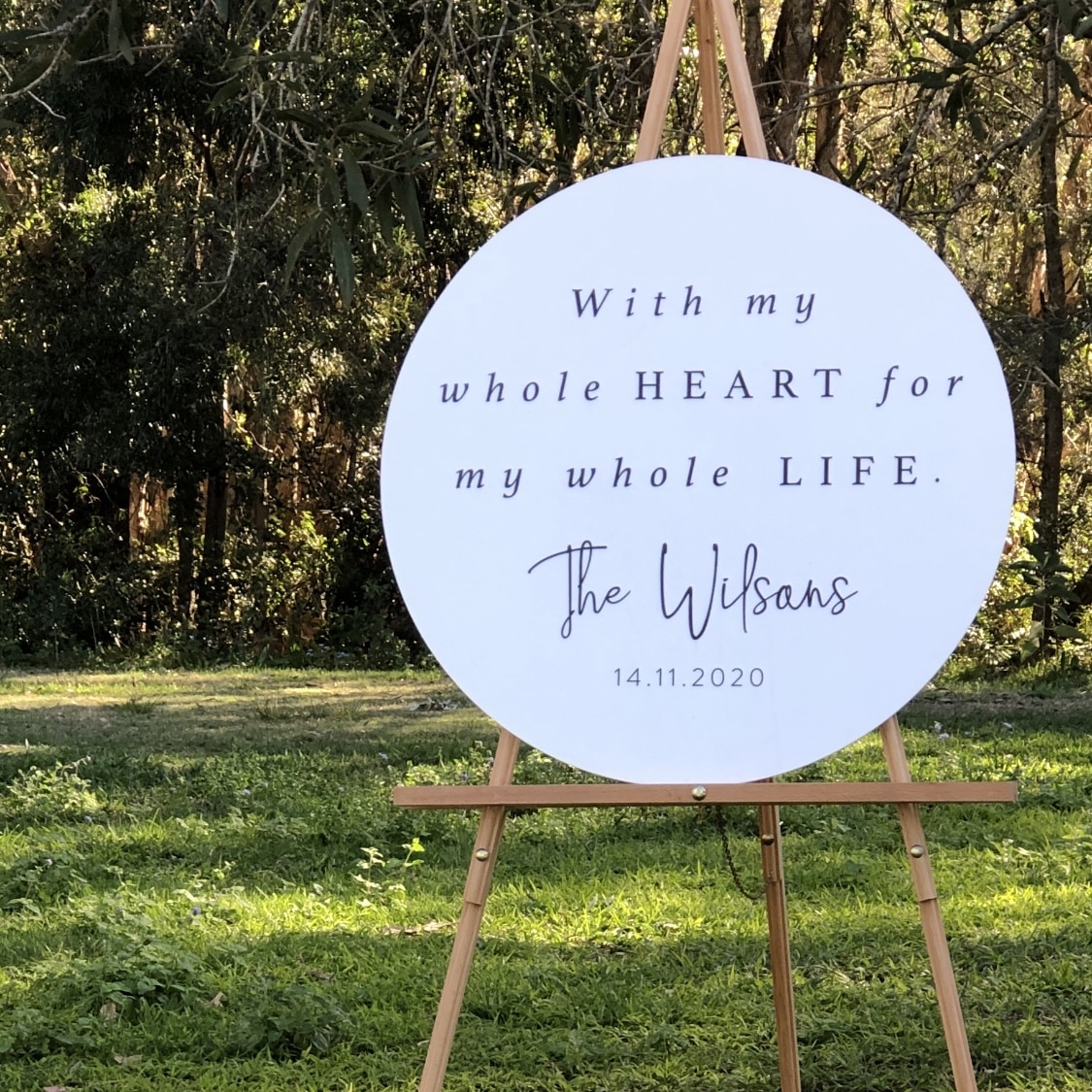 With All My Heart Printed Welcome Sign - Image 2