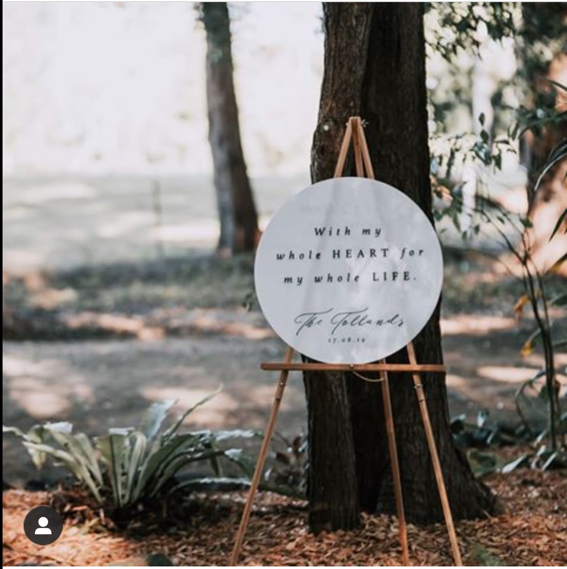 With All My Heart Printed Welcome Sign - Image 3