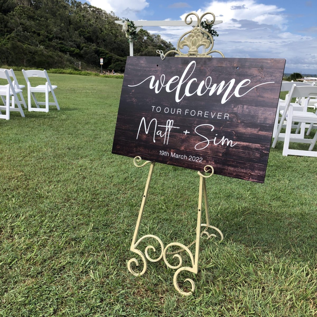 Rustic Timber Printed Welcome Sign - Image 2
