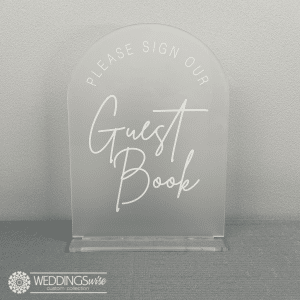 Arch Guest Book Acrylic Table Sign