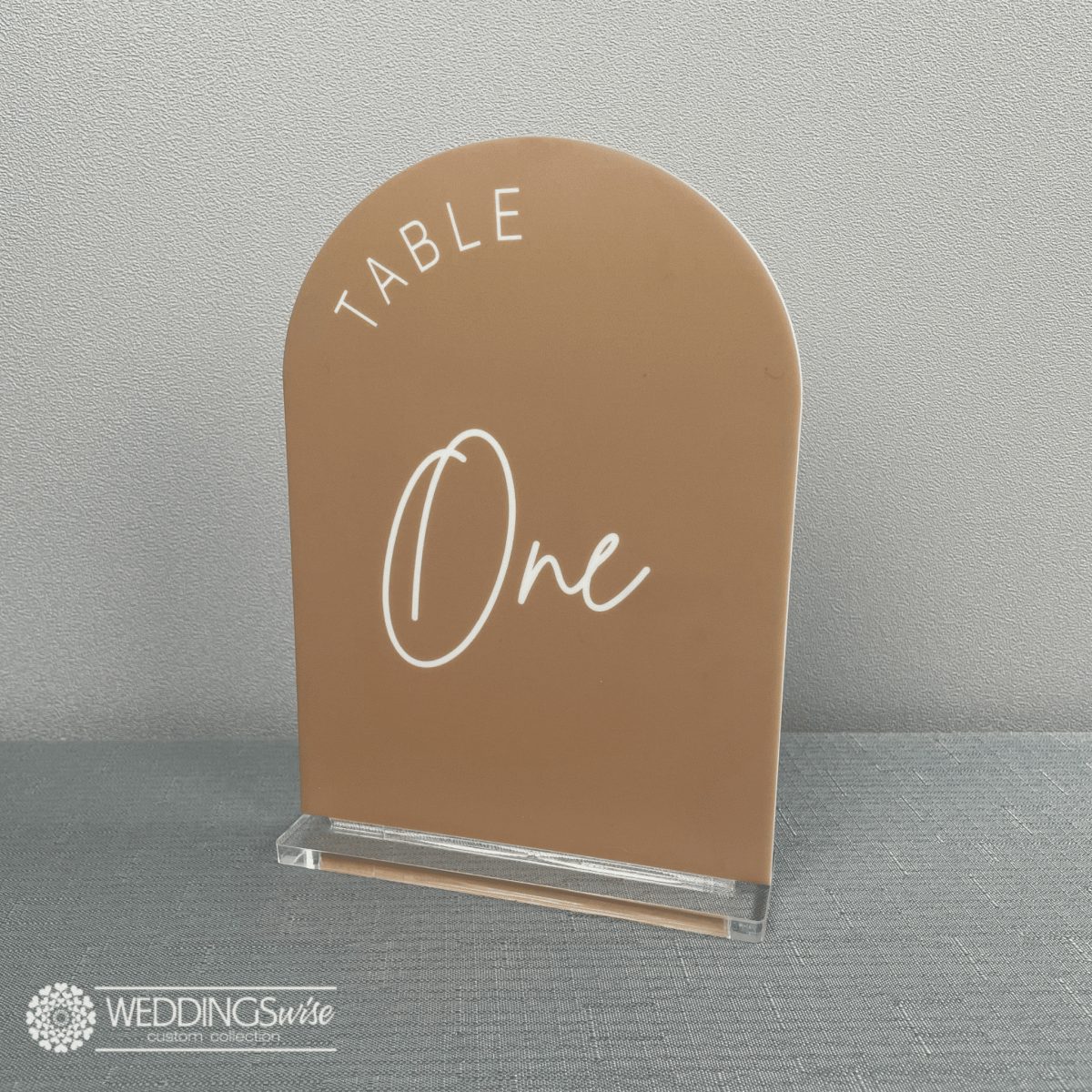 Arch Printed Acrylic Table Numbers with Stand - Image 2