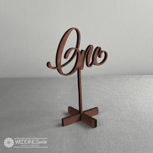 Dark Stain Timber Standing Table Number