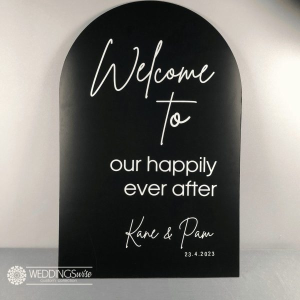 Happily Ever After PVC Arch Welcome Sign