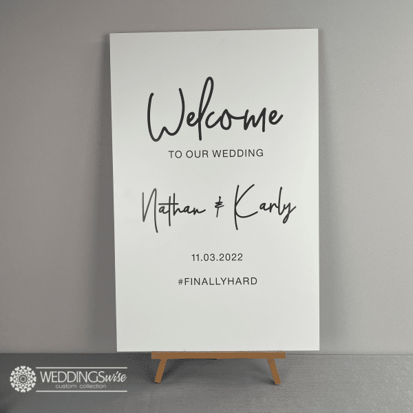 Minimalist PVC Welcome Sign