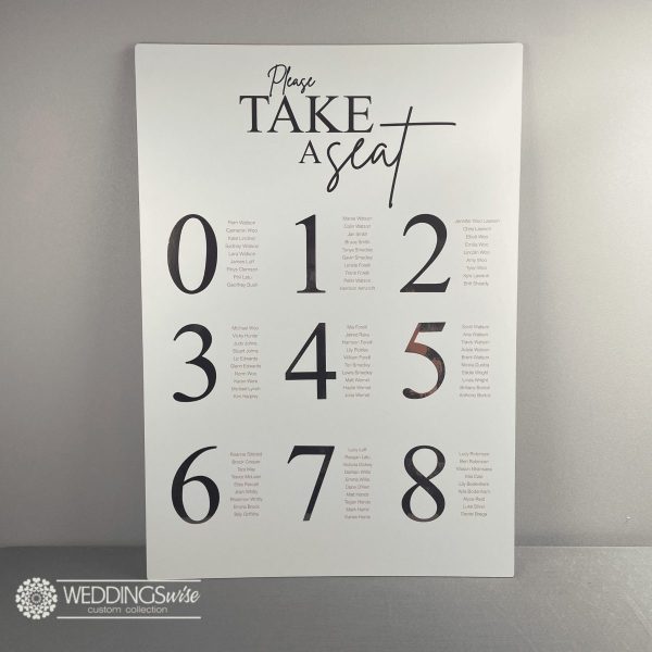 Please Take a Seat PVC Seating Chart