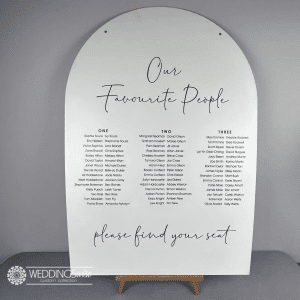 Our Favourite People Arch PVC Seating Chart